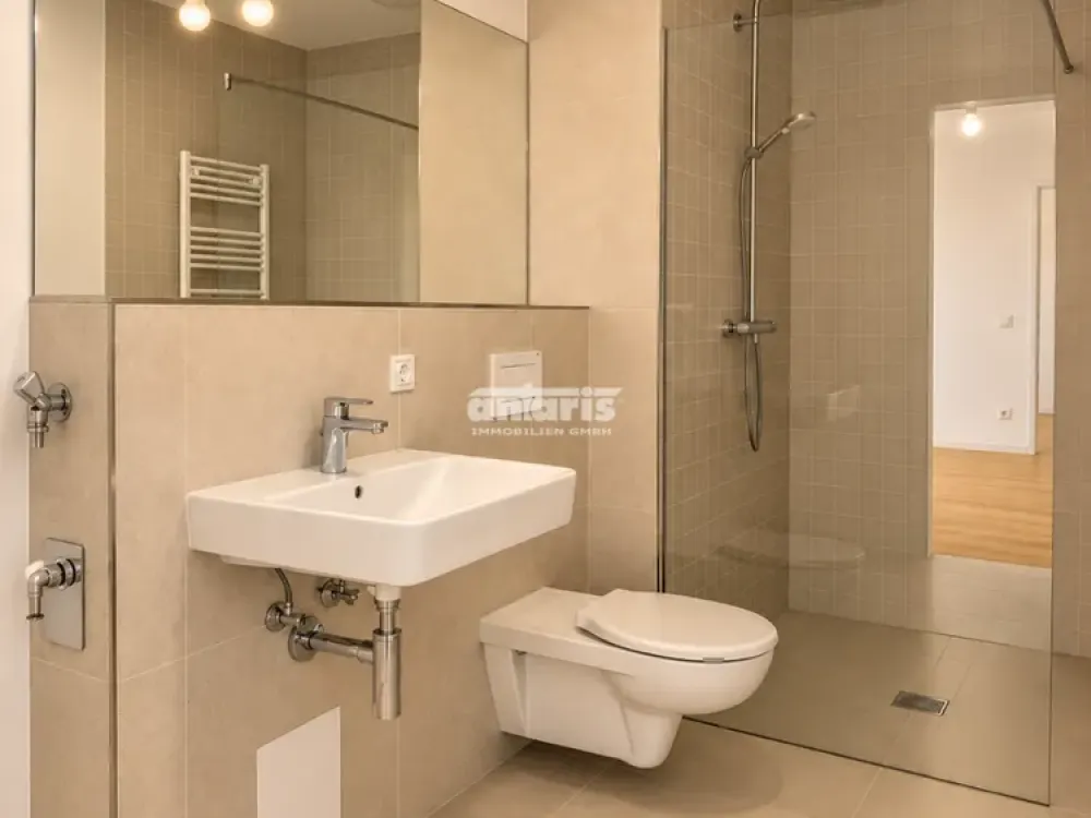 antaris Immobilien GmbH ** Compact & modern, 2-room new build apartment with balcony at Schwemmbach **