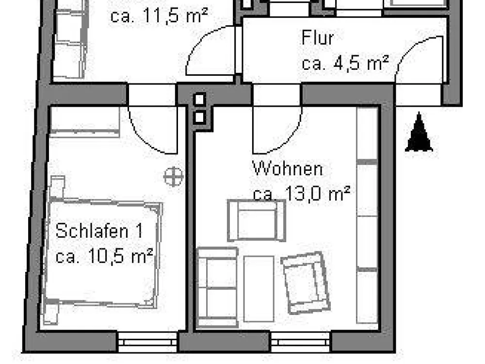 Stylish 2.5-Room Apartment with Daylight Bathroom and Balcony