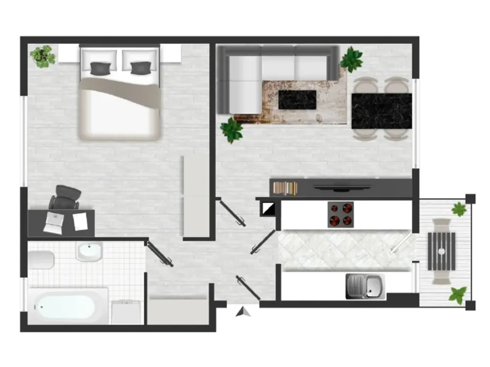 Central in Seidnitz, Quiet in Greenery: Renovated 2-Room Apartment with Balcony