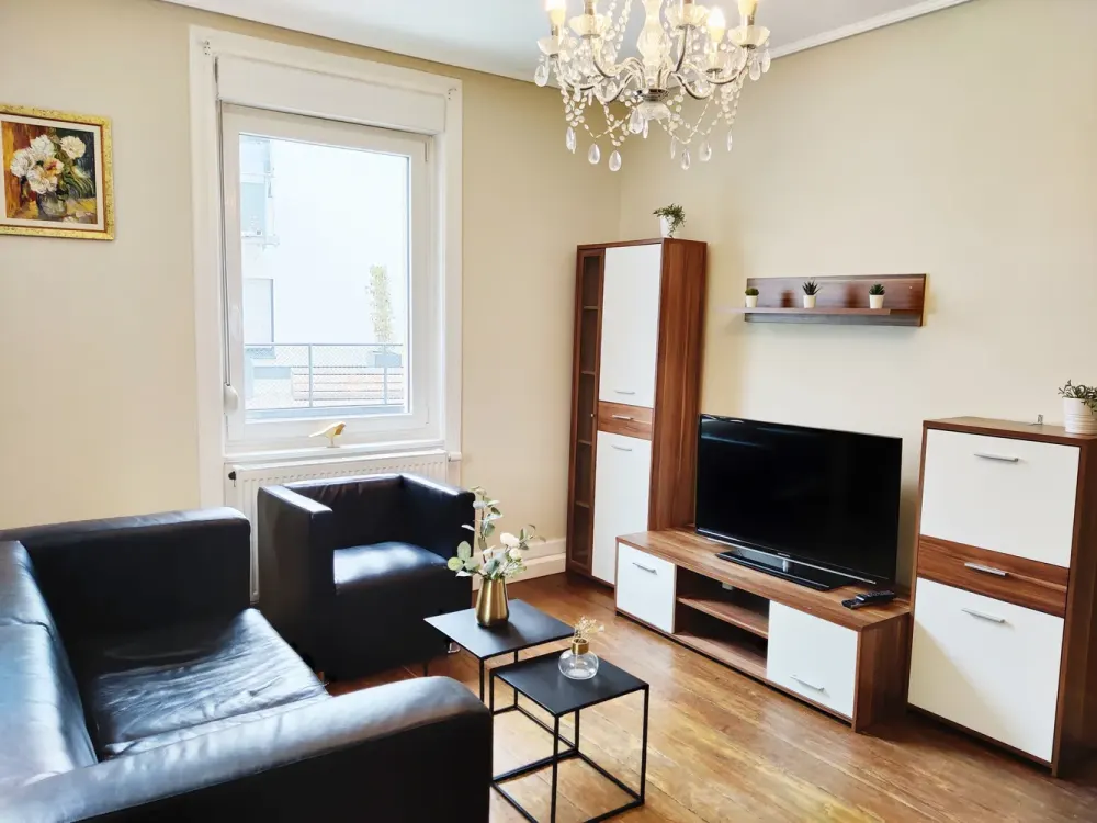 MÖBLIERTER Altbau mit Stuckdecken und kleinem Balkon