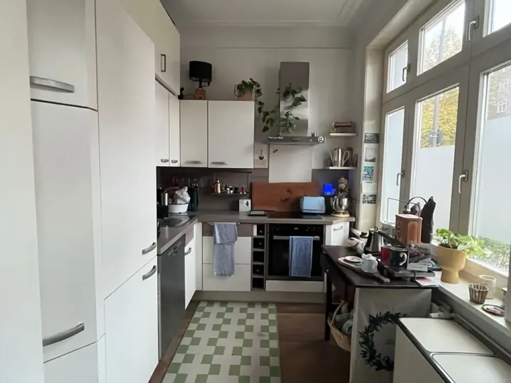 3-room apartment with 75 m² and garden in the middle of Bahrenfeld from 01.10/15.10.