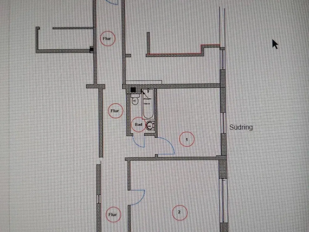 große 2-3-Zimmerwohnung