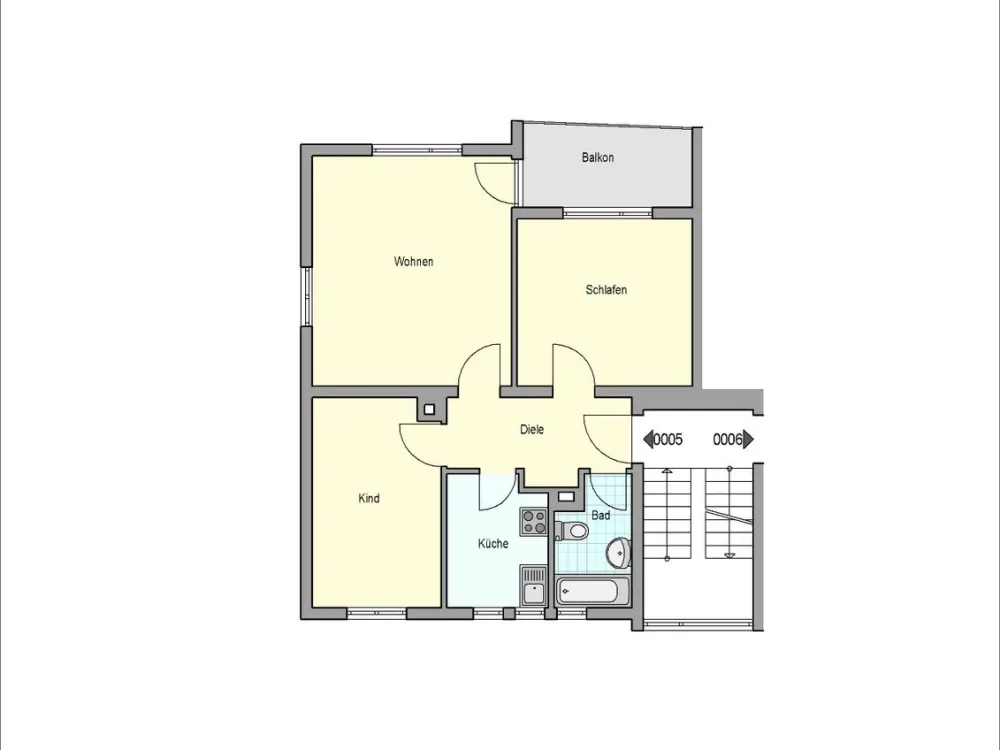 Großzügige 3-Zimmer-Wohnung am Zollberg