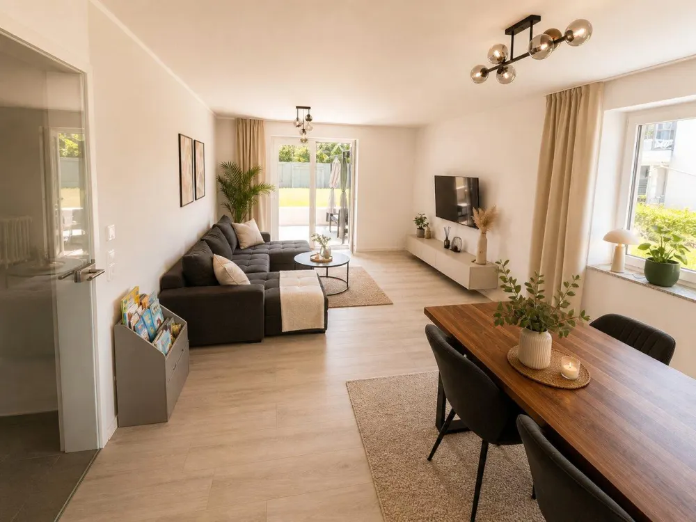 Familienfreundliche 4 Raumwohnung (122 m²) mit EBK, Terrasse und Balkon