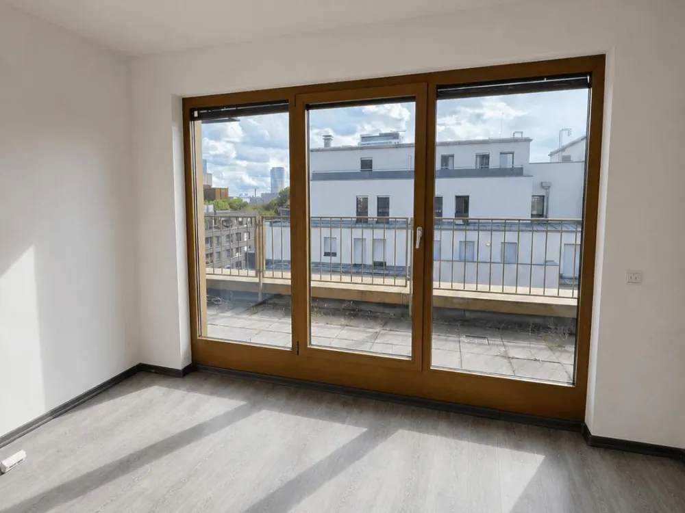 Helle 2-Zimmer Wohnung mit Terrasse und Skyline Blick