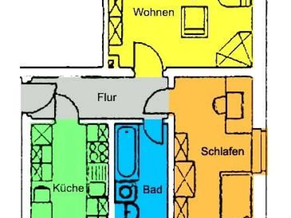 Idylle pur! Helle Wohnung mit Tageslichtbad!