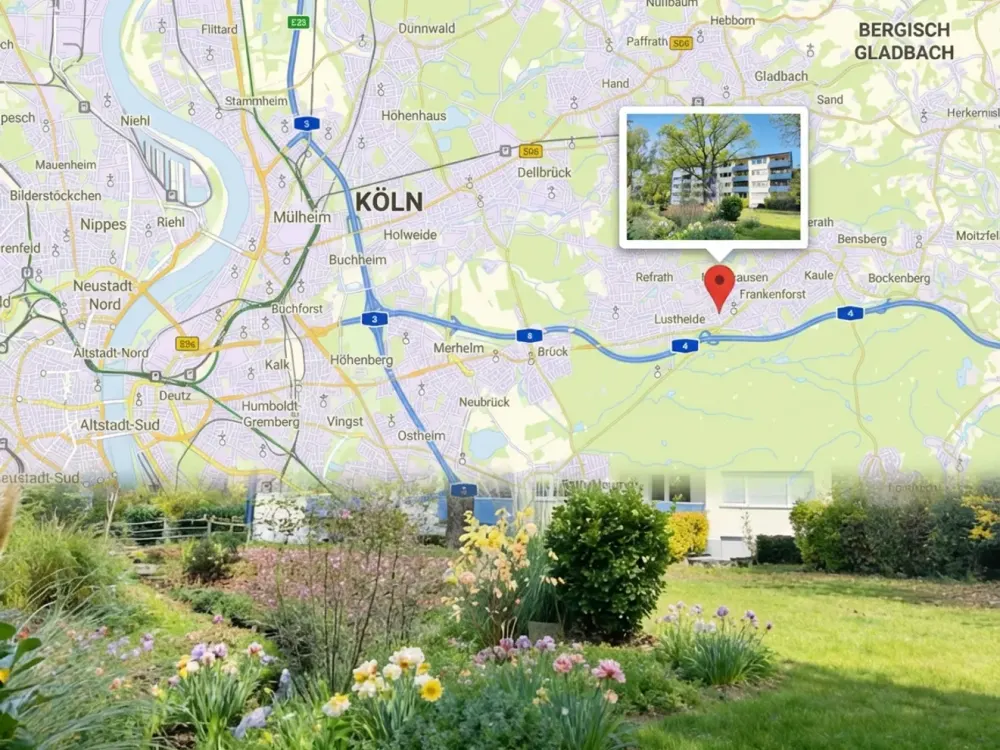 Moderne Grüne Oase: 3-Zi-Wohnung für Bezug nach hochwertiger Badsanierung, frisch modernisiert.