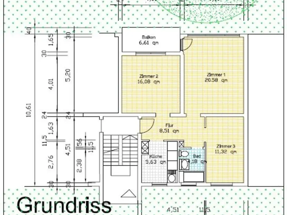 Moderne Grüne Oase: 3-Zi-Wohnung für Bezug nach hochwertiger Badsanierung, frisch modernisiert.