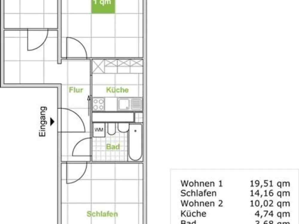 Erstbezug nach Sanierung: familienfreundliche 3-Zimmer-Wohnung mit Balkon