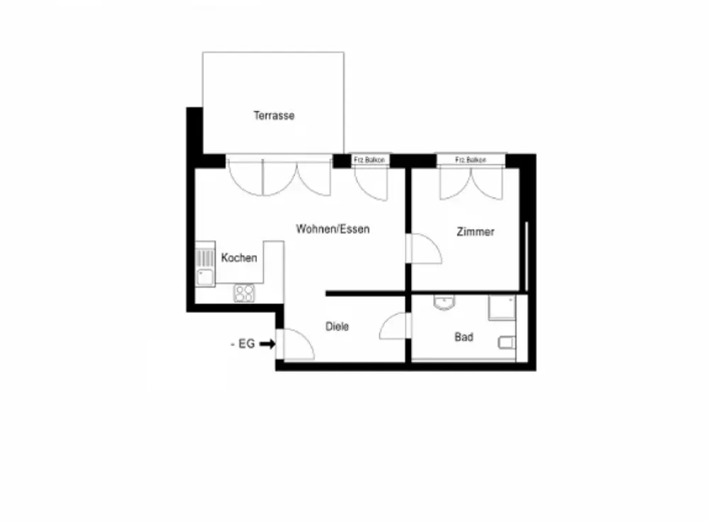 2-Zimmer Neubau mit Terrasse & Garten | Hochparterre