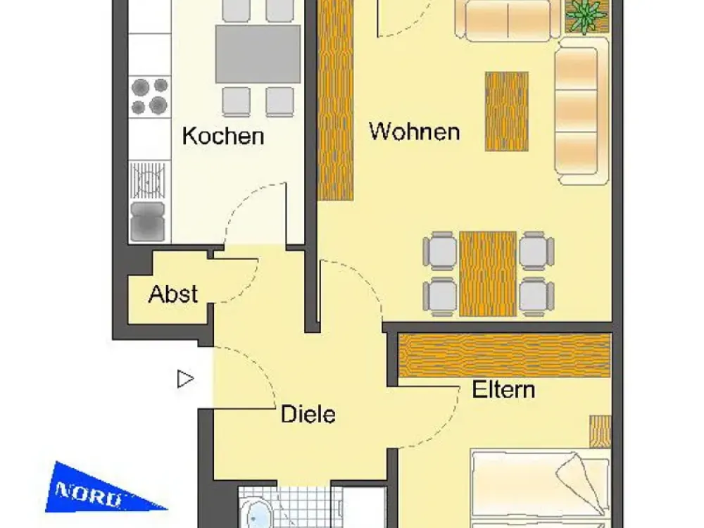 2-Zimmer-Wohnung in Recklinghausen, mit WBS für zwei Personen