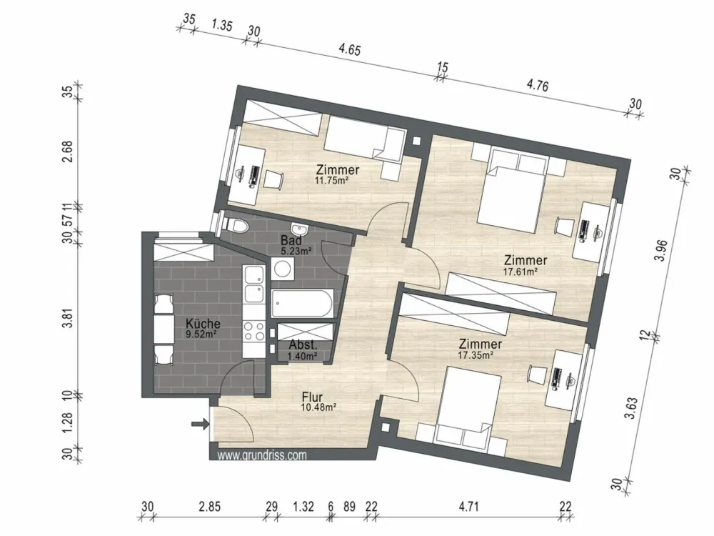Helles WG-Zimmer in Nürnberg