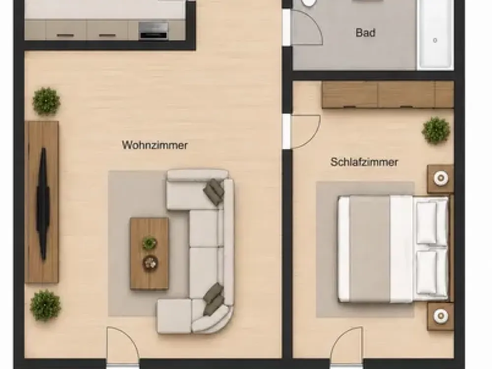 Nachmieter für 2 Raum Wohnung inkl. Einbauküche, großer Balkon und Stellplatz