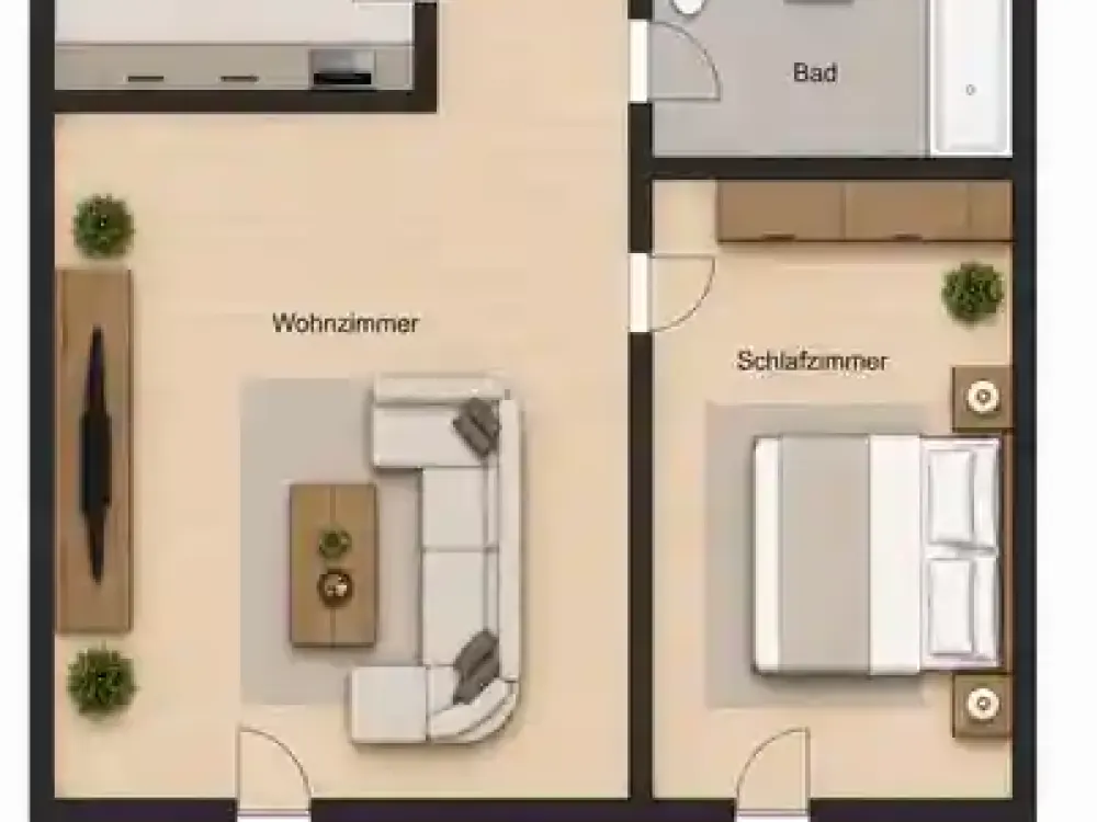 Nachmieter für 2 Raum Wohnung inkl. Einbauküche, großer Balkon und Stellplatz