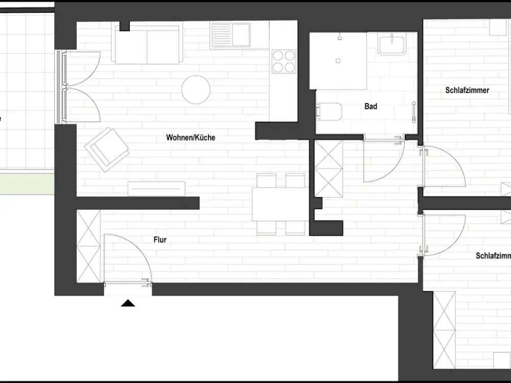 Sanierte 3-Zimmer Wohnung in Flingerns Herzstück (WE 2.01) | mit EBK und Terrasse!