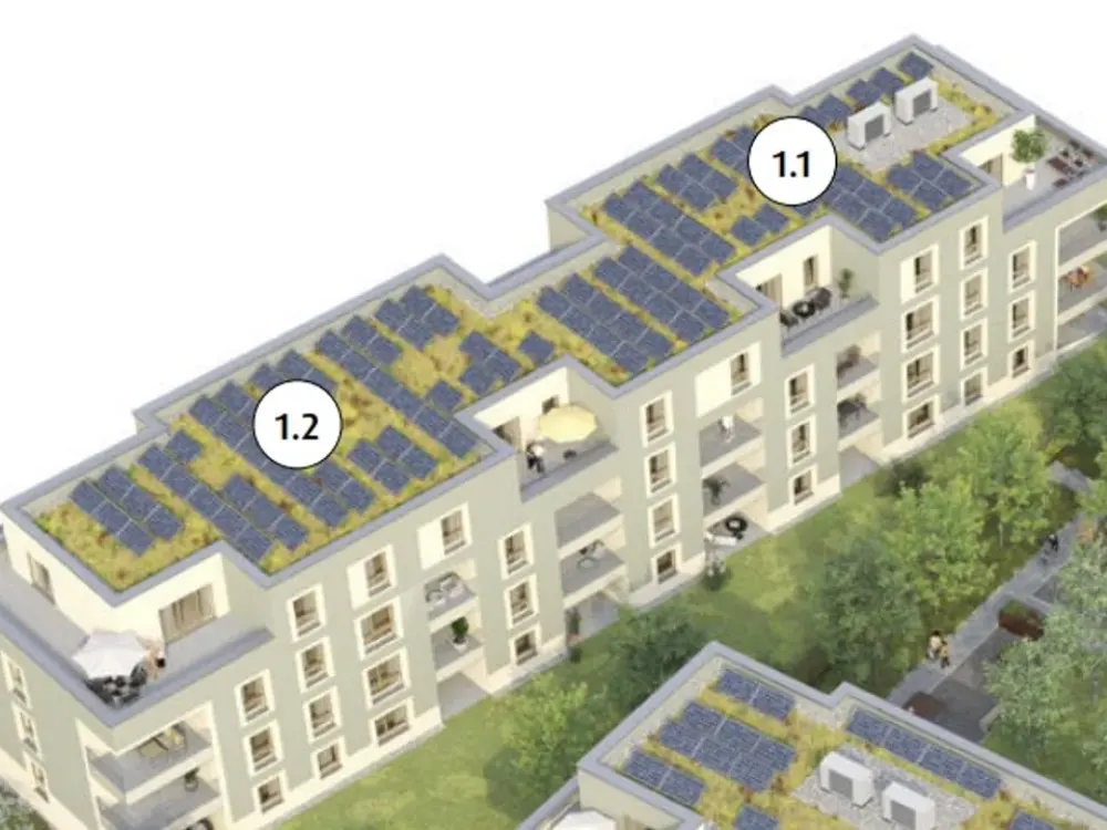 Neues Lebensgefühl in ruhiger Lage! Erstbezug: 4-Zi-Whg mit Loggia, 2 Bädern, Top-ÖPNV-Nähe u. KfW40