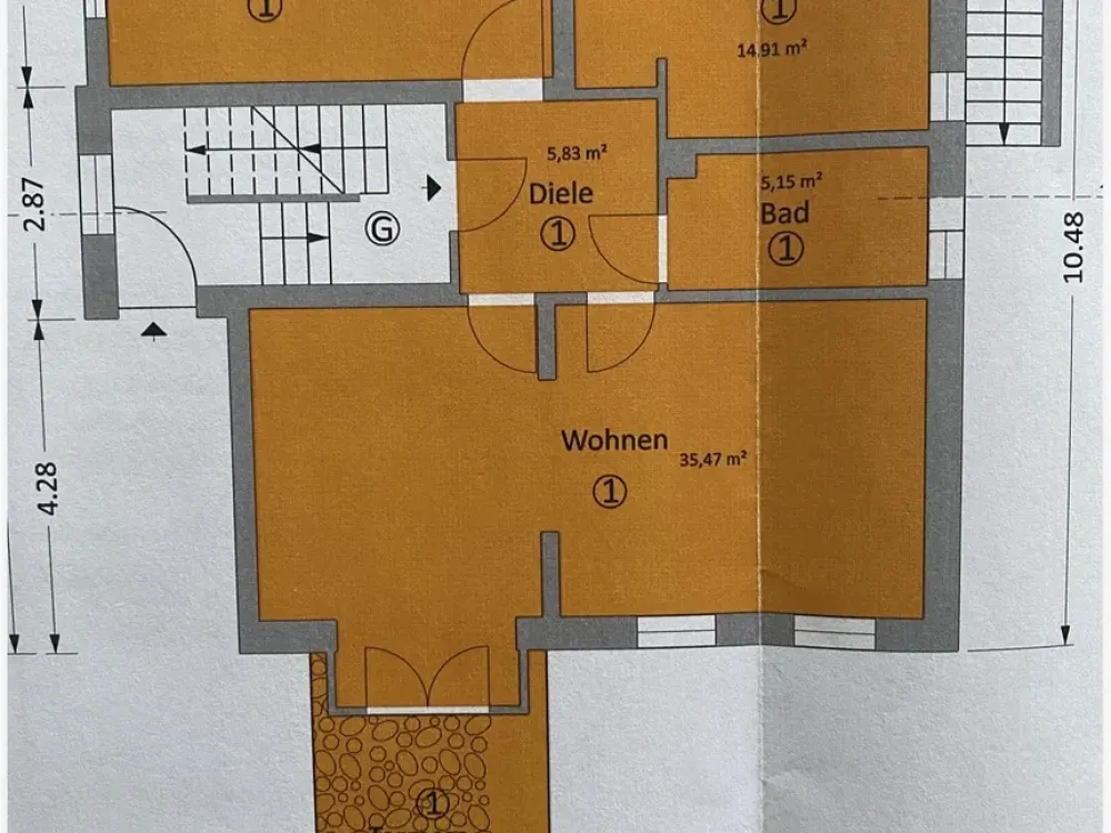Beautiful Ground Floor Apartment 2 Rooms Kitchen Bathroom with Balcony Terrace in Westhoven