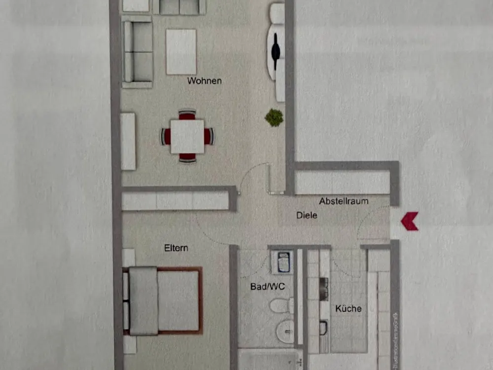 Ruhige, lichtdurchflutete 2-Zimmerwohnung in Top Lage