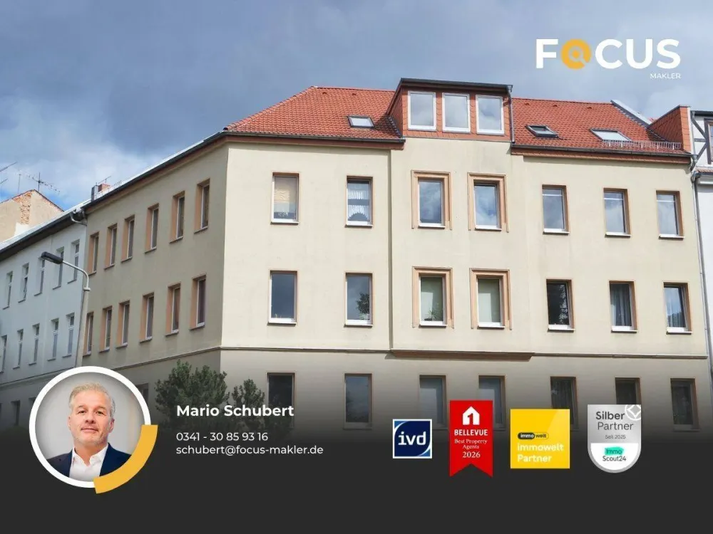 Wahren- Tolle 2-Raumwohnung in ruhiger Lage mit moderner Ausstattung und Einbauküche