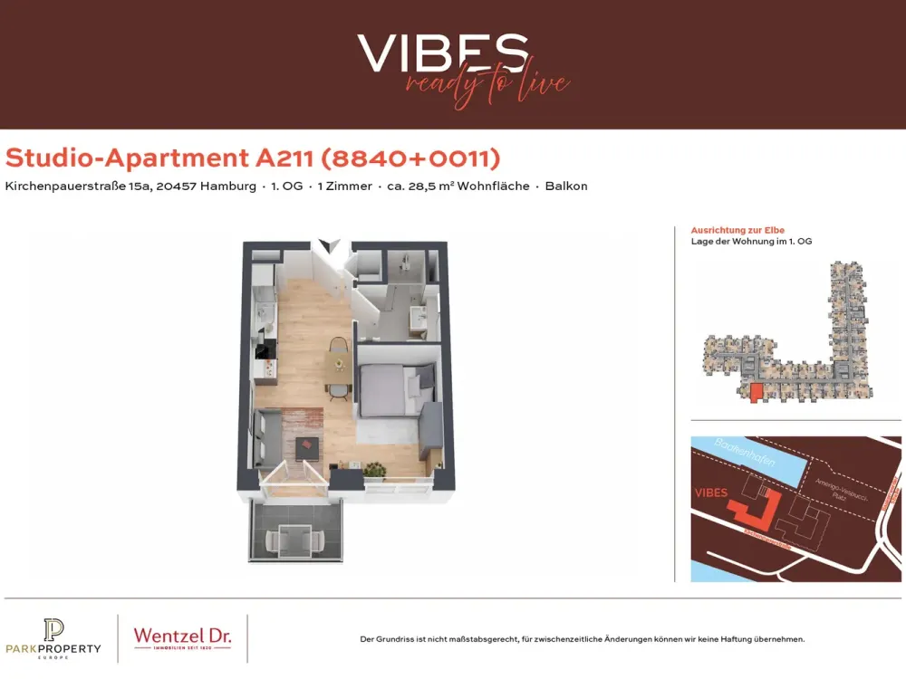 Modernes Studio-Apartment - Wentzel Dr.