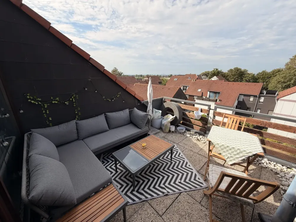 شقة مازونيت 2.5 غرفة مع مدفأة وتراس على السطح