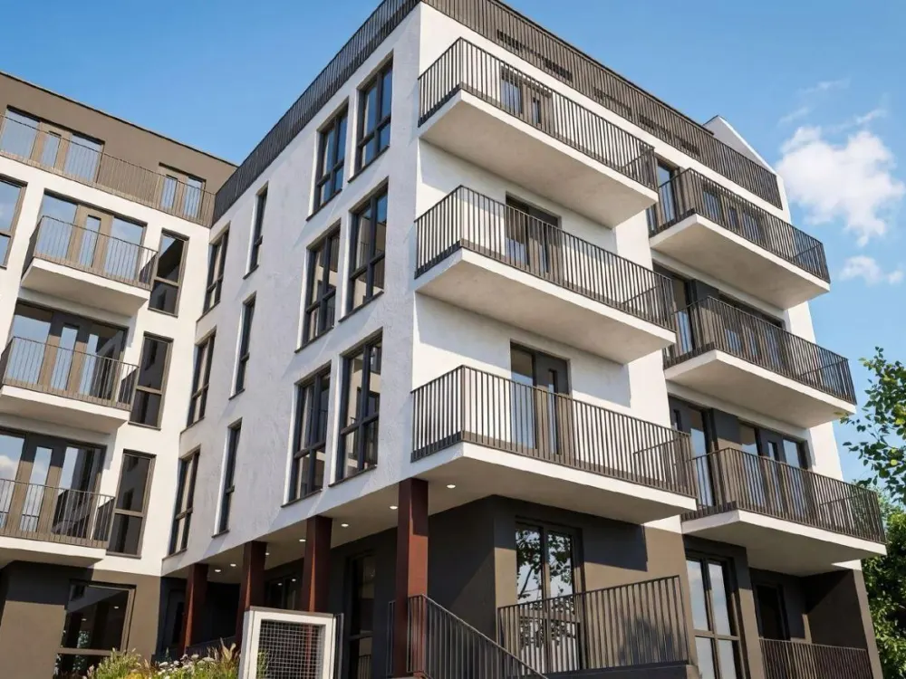 Erstbezug! 2-Zi. Whg. in Berlin-Hechelstraße, Balkon & Wärmepumpe, KFW 40 NH Niedrigenergie Haus.