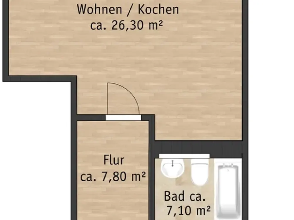 First occupancy after complete renovation! - Bright and spacious 1-room apartment - WBS certificate required