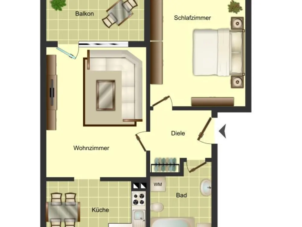 Demnächst frei! 2-Zimmer-Wohnung in Bergkamen Weddinghofen