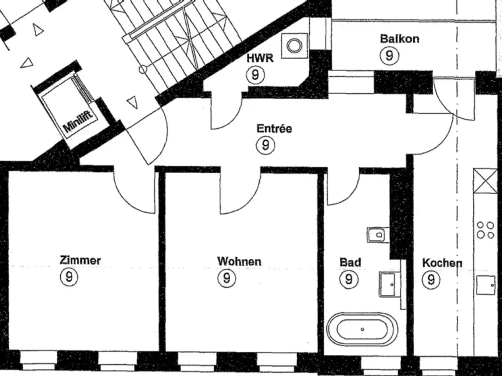 Stylish! + First occupancy with elevator + Balcony + Parquet + Underfloor heating + Bathtub & Shower + LED lighting