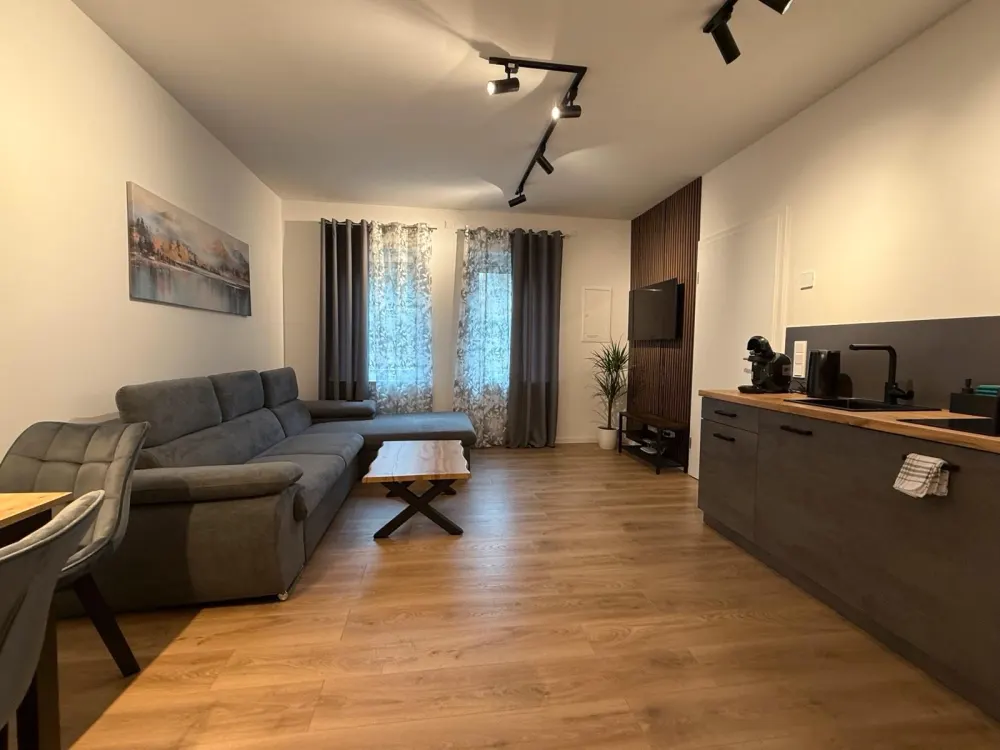 Modern renoviert Wohnung möbliert mit Fußbodenheizung.