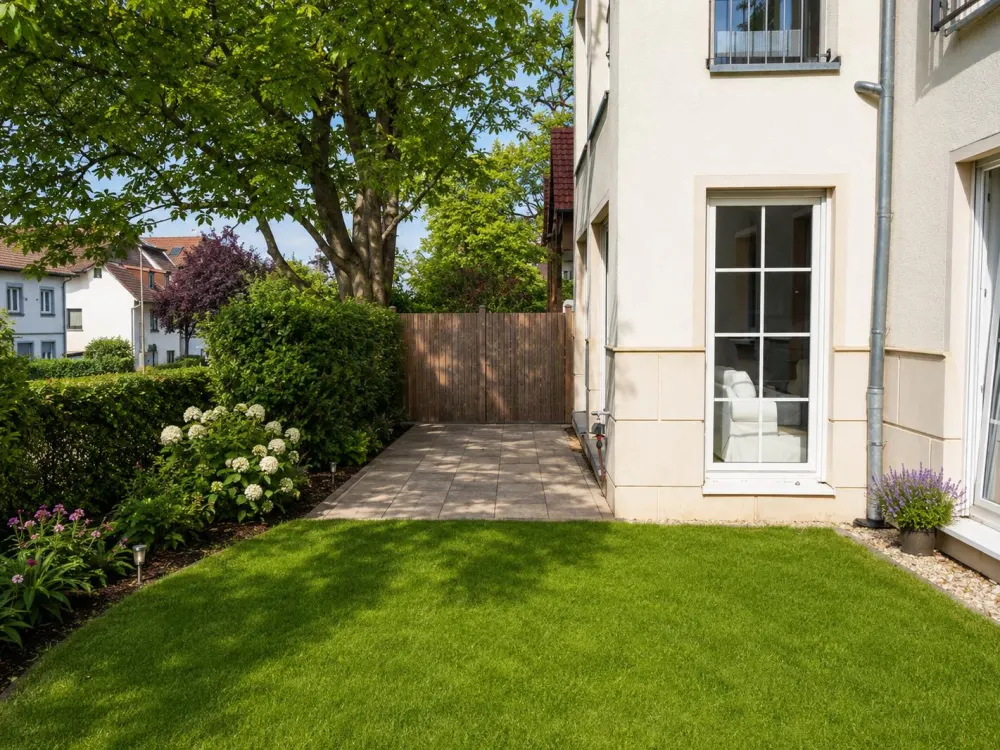 Helle Drei-Zimmer-Wohnung in Sachsenhausen mit schönem Garten