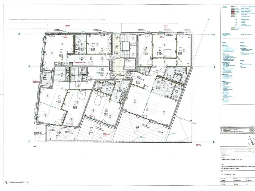 Moderne 1-Zimmer-Etagenwohnung mit Balkon, in Unna