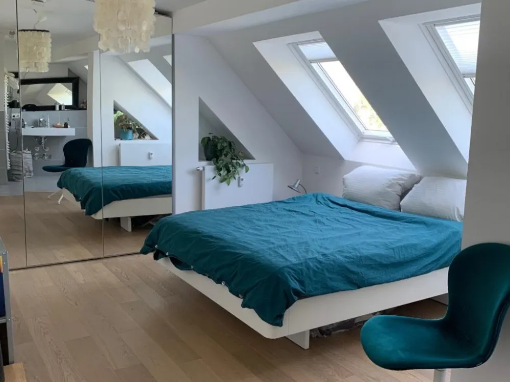 Möblierte 2-Zimmer-Dachgeschosswohnung am Boxi - 3-6 Monate