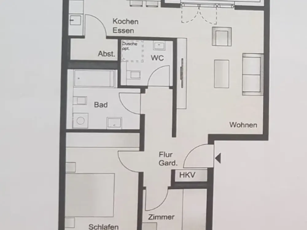 helle 3-Zimmer Wohnung mit zwei Bädern, Balkon, Lodgia und Stellplatz mit Wallbox