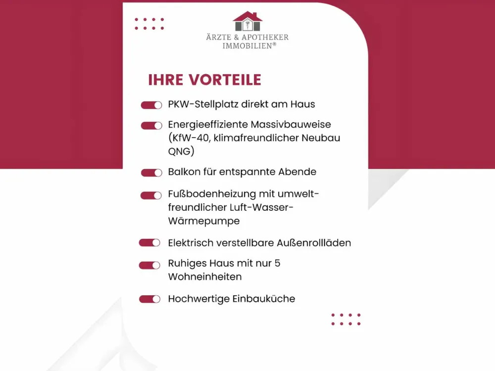 Lichtdurchflutete 3-Zimmer-Neubauwohnung mit Balkon!