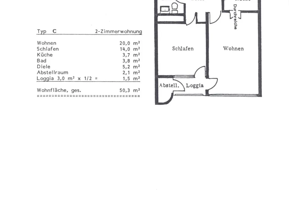 Zwei Zimmer Wohnung