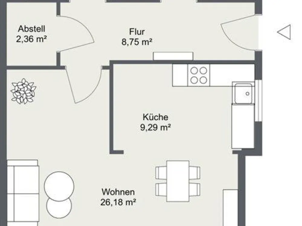 Moderne 2-Zimmer-Erdgeschosswohnung in ruhiger Lage von Bergedorf