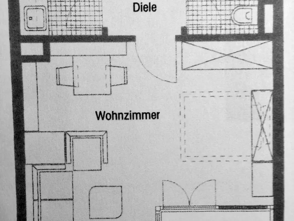 Moderne, hochwertige und voll möblierte Einzimmerwohnung im grünen Paradies mit Toplage!
