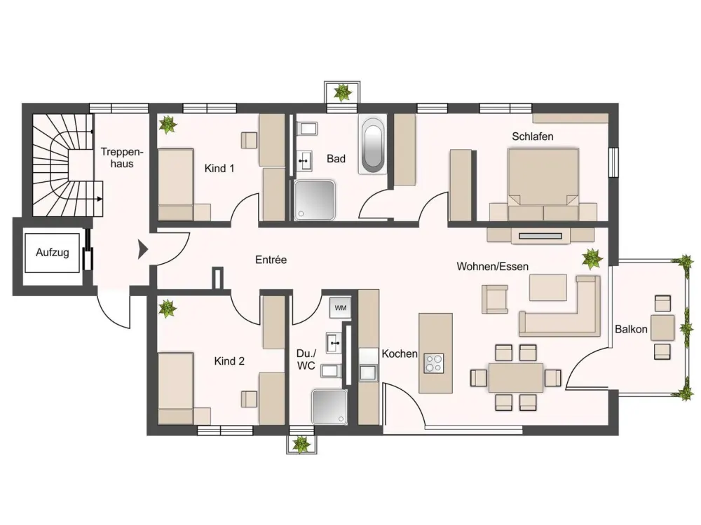 *ab sofort* Hochwertige 4-Raumwohnung in MACHERN I großer Balkon I 2 Bäder I Stellplatz I Keller