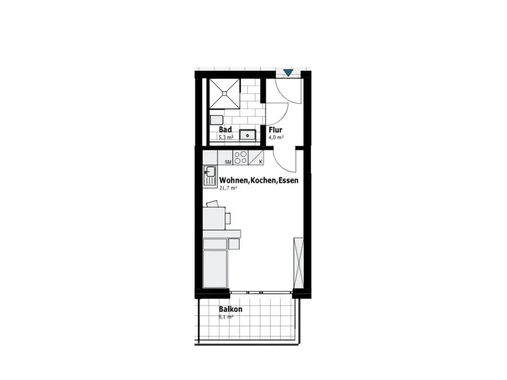 bezugsfertiger Neubau - Appartement im OG. mit Balkon, ebenerdig