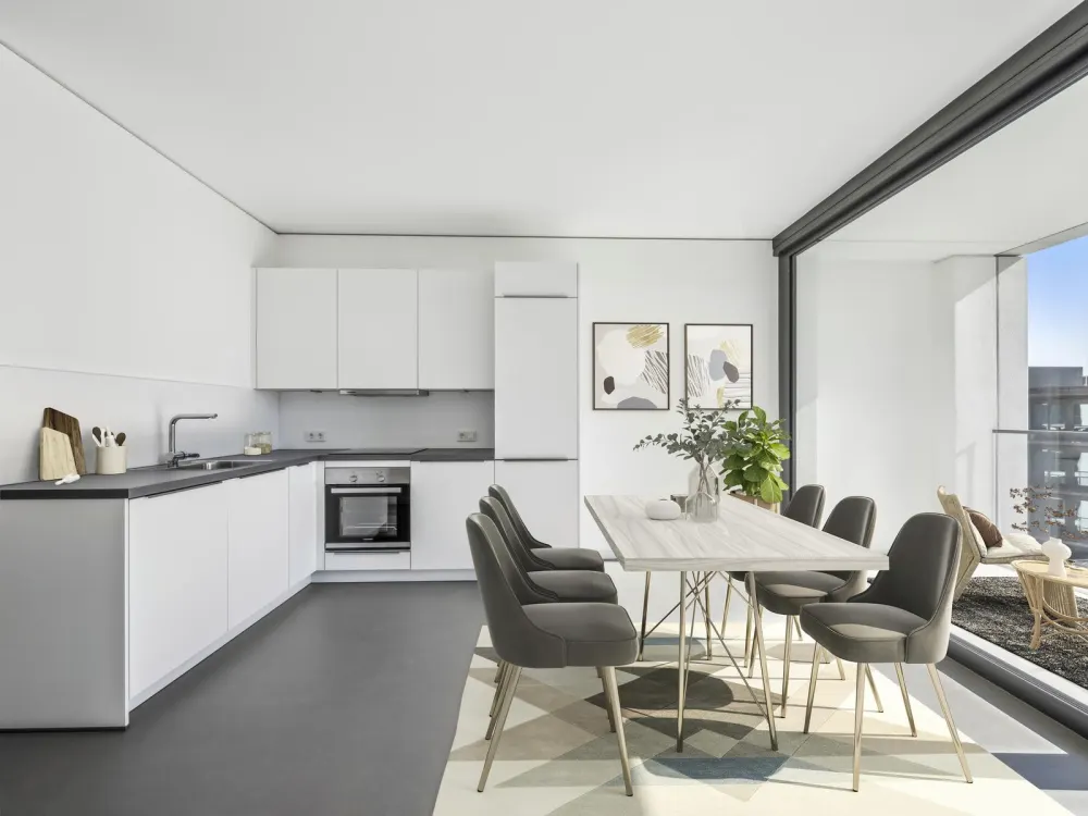 Live Elevated, Charmantes 3-Zimmer-Apartment mit Loggia im exklusiven Colonnades