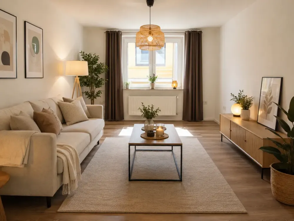 Modernisierte 3-Zimmer-Wohnung mit Einbauküche und Gartenmitbenutzung