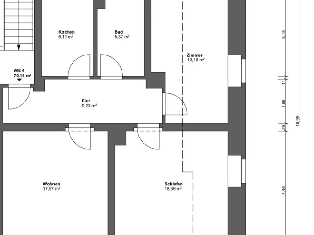 Schöne 3 Zimmer Wohnung inkl. Stellplatz und Garten