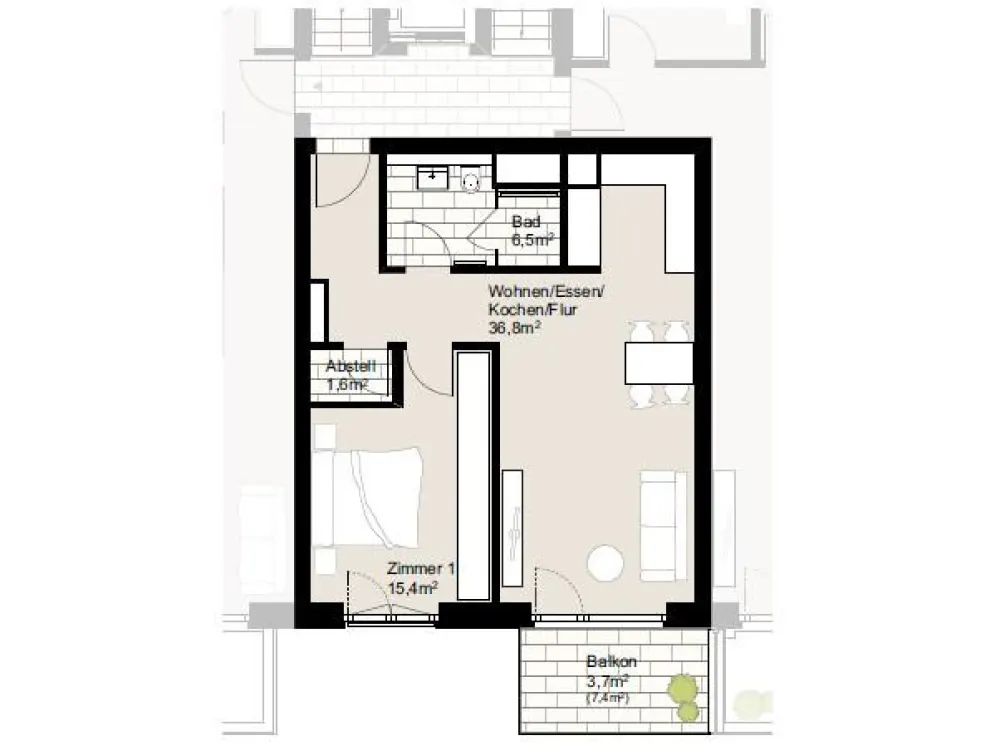 Moderne Etagenwohnung zur Miete mit Balkon in Hamburg Neu Wulmstorf - Wentzel Dr.