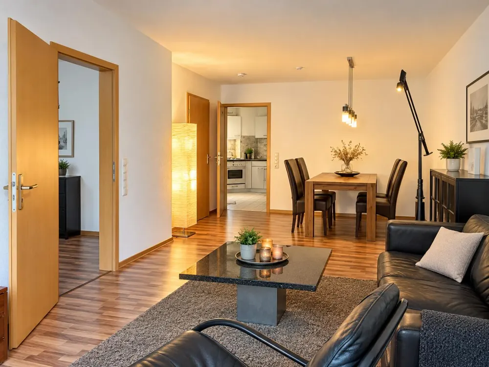 Small but impressive! 1.5-room ground floor apartment with terrace & underground parking space!
