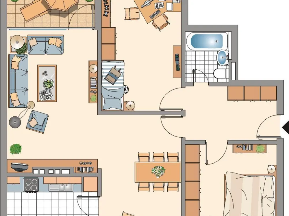 Traumhaft wohnen mit tollem Ausblick - 3 Zimmer Wohnung in Erkrath