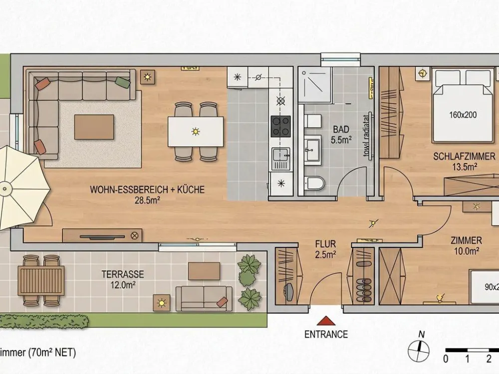 Erstbezug Neubau Wohnung im OT Salzkotten mit Garten!