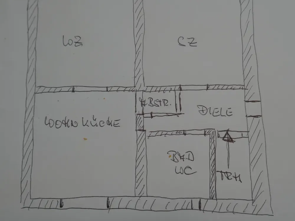 Köln-Holweide, schöne 2 Zimmer-Wohnung in 3-Familienhaus