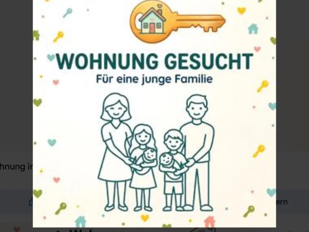 Wir suchen eine Wohnung oder Haus 4 bis 5 Zimmern zur Miete.