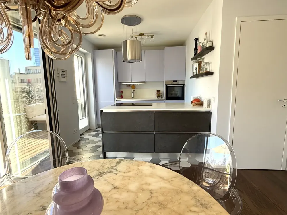 Exklusives Penthouse im Park, 2 Schlafzimmer, 2 Terrassen, 95 qm, München Schwabing